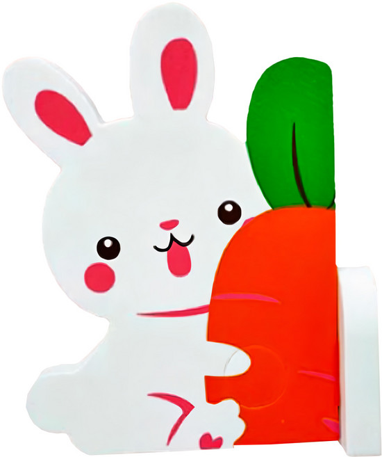 3D立體磁吸身高貼 身高尺, 小白兔 白色, 1個