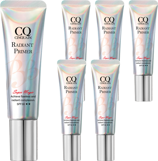 CINQUAIN 思珂 台灣公司貨 魔幻光透隔離霜 SPF30, 30ml, 6個, 膚色