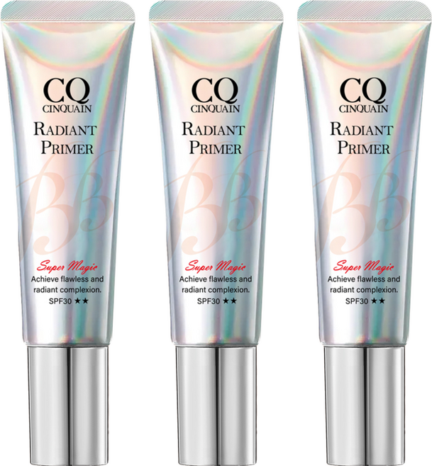 CINQUAIN 思珂 台灣公司貨 魔幻光透隔離霜 SPF30, 30ml, 3個, 膚色