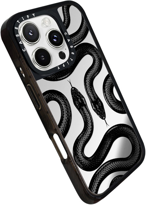 케이스티파이 Black Kingsnake 미러 맥세이프 휴대폰 케이스