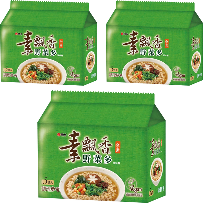 維力 素飄香 野菜多風味麵 80g, 15包