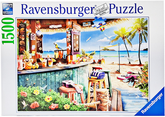 Ravensburger 維寶 拼圖 14歲以上, 海灘酒吧與微風, 1500片, 1盒