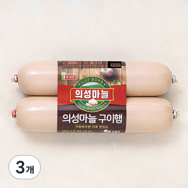 롯데햄 의성마늘 구이햄, 320g, 3개