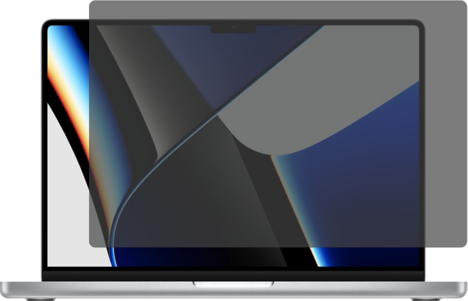 YADI 亞第 PA靜電吸附 水之鏡防窺片 Apple MacBook Pro M1 A2338 2021專用 PF4PPA-AP-PRO-14-21, 1個