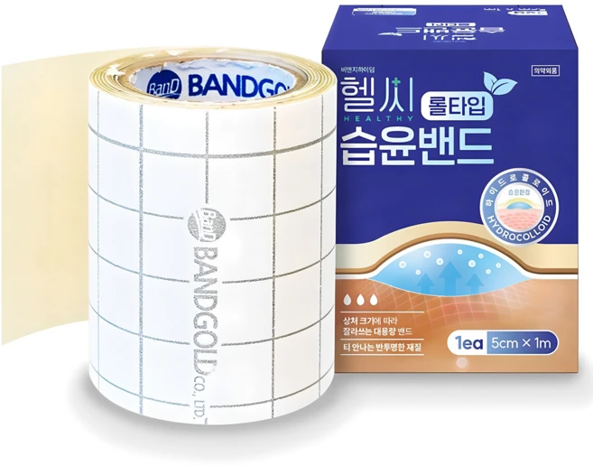 밴드골드 헬씨 습윤밴드 롤타입, 1개 - 쿠팡