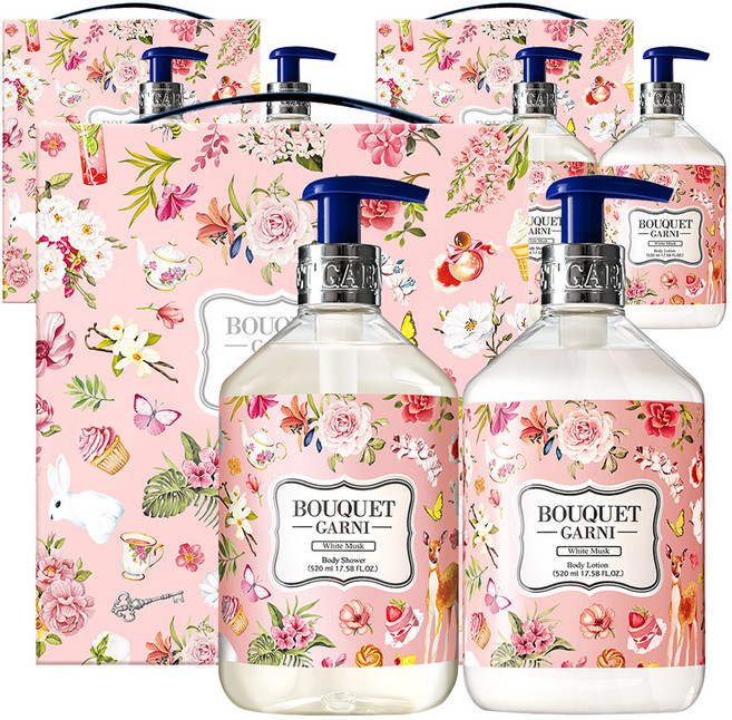 부케가르니 바디케어 2종 세트 화이트머스크, 3세트