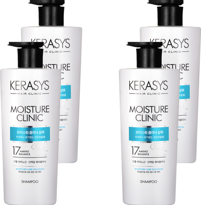 케라시스 모이스춰 클리닉 단백질 샴푸, 750ml, 4개