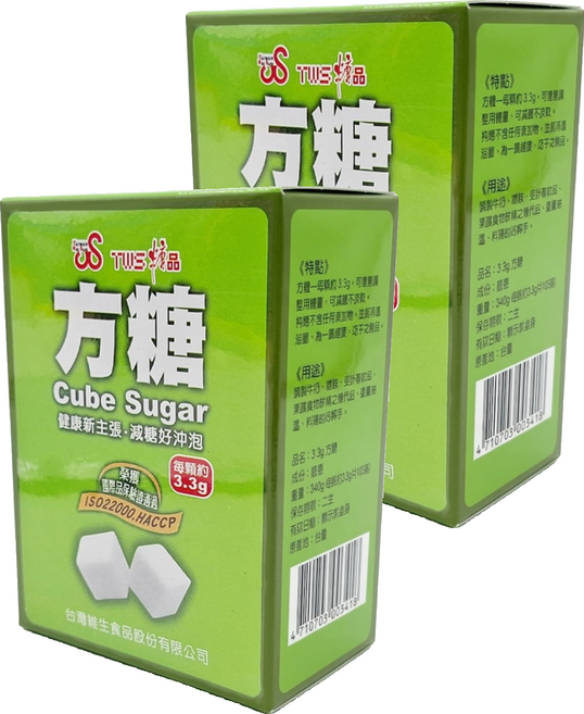 TWS 維生 方糖 105顆, 340g, 2盒