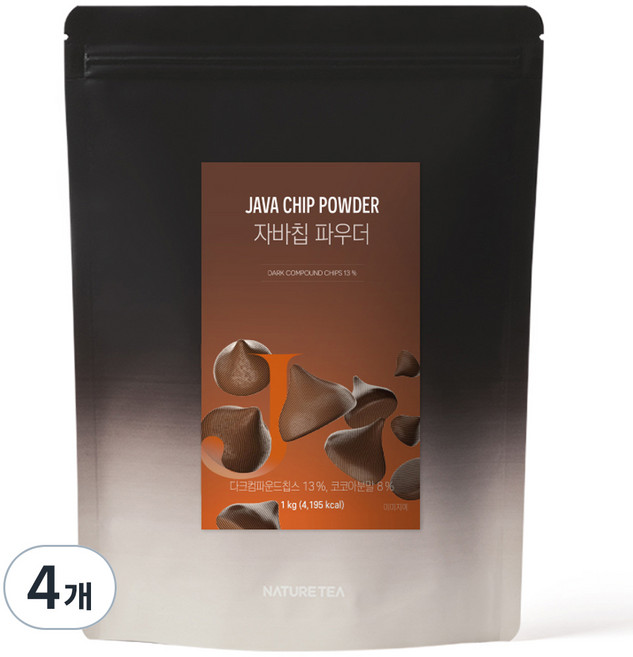 네이쳐티 자바칩 파우더, 1kg, 4개, 1개입