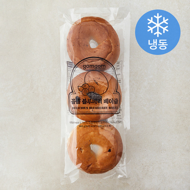 곰곰 블루베리 베이글 (냉동), 360g, 1개