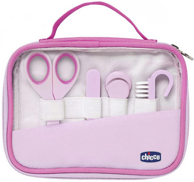 chicco 嬰兒安全指甲剪組, 粉色, 1組