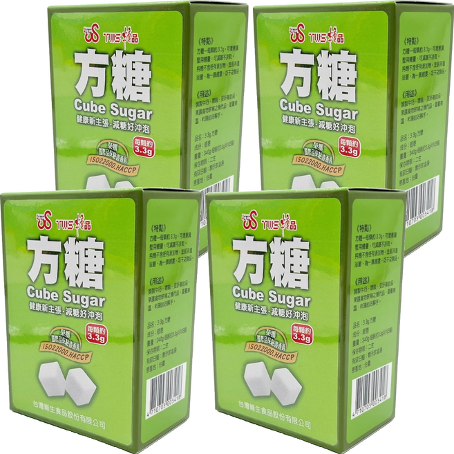 TWS 維生 方糖 105顆, 340g, 4盒