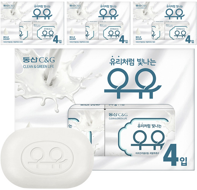 동산씨앤지 우유비누, 90g, 16개입