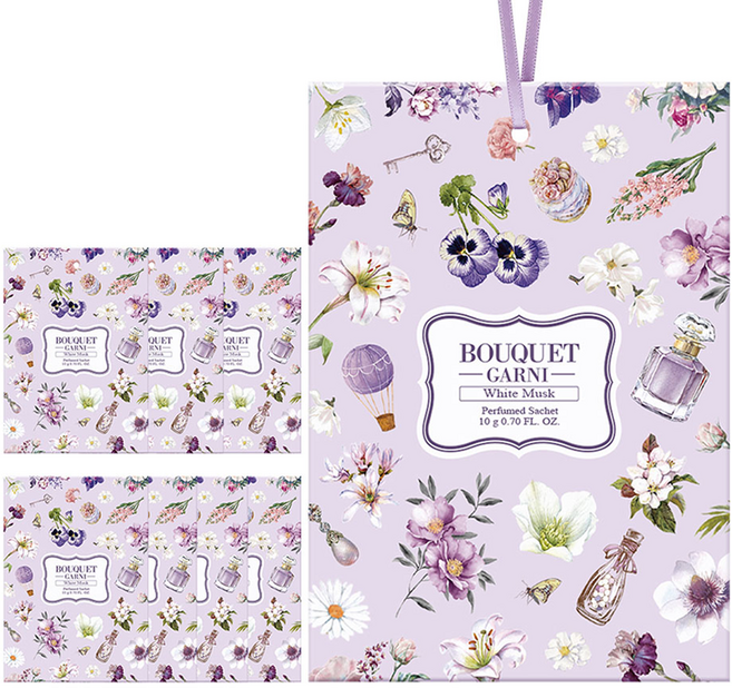 부케가르니 퍼퓸드 샤쉐 본품 M, 10g, 8개, 화이트머스크