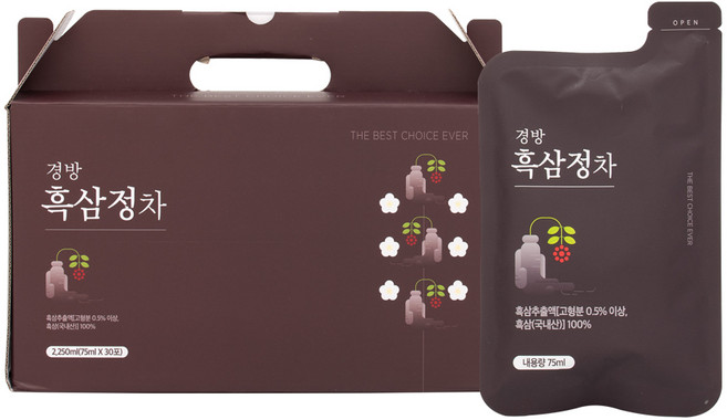 경방신약 흑삼정차, 30개, 2250ml