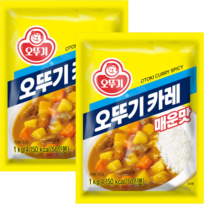 오뚜기 카레 매운맛, 1kg, 2개