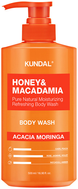 쿤달 허니 앤드 마카다미아 퓨어 바디워시 아카시아모링가향, 500ml, 1개