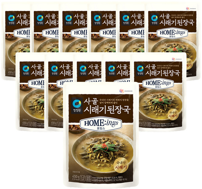 청정원 호밍스 사골 시래기된장국, 450g, 12개