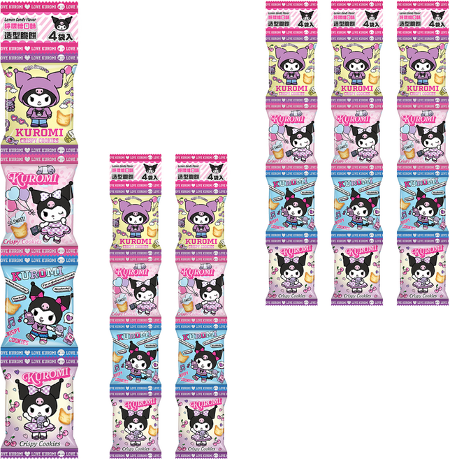 AMANDIER 雅蒙蒂 Kuromi 造型脆餅串包袋 檸檬糖口味, 20g, 24個