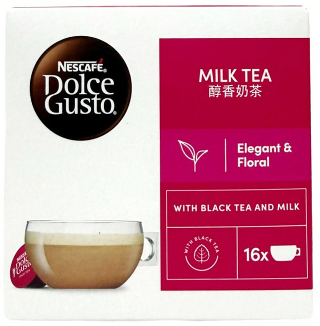 NESCAFE 雀巢咖啡 DOLCE GUSTO 醇香奶茶膠囊 僅適用DOLCE GUSTO咖啡機, 11.5g, 16顆, 1盒