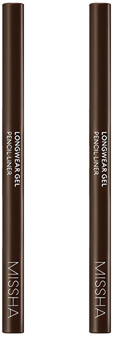 미샤 롱웨어 젤 펜슬 라이너 0.14g, 피칸 브라운, 2개
