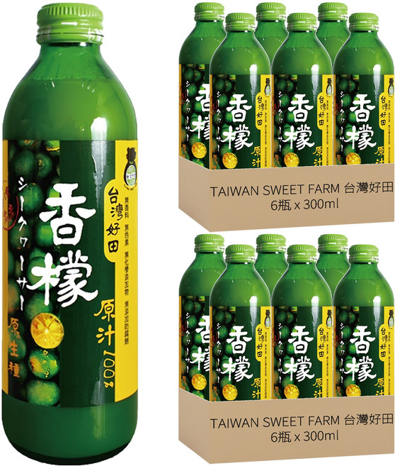 TAIWAN SWEET FARM 台灣好田 香檬原汁, 300ml, 12瓶