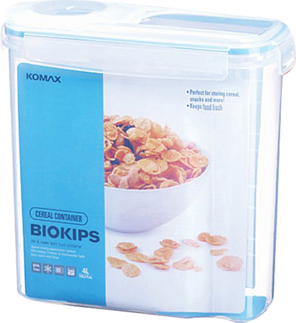 KOMAX New Biokips 麥片保鮮盒 4L, 透明色, 2個