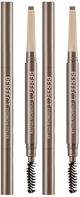 미샤 퍼펙트 아이브로우 스타일러 오토펜슬 0.15g, 라이트브라운, 2개