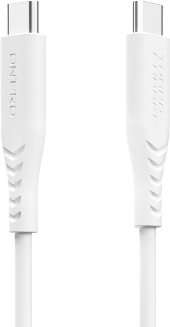 ONPRO Cord 快充線 超級CP戰鬥款 PD 60W 超急速充電, 1m, 蘋果白, 1個