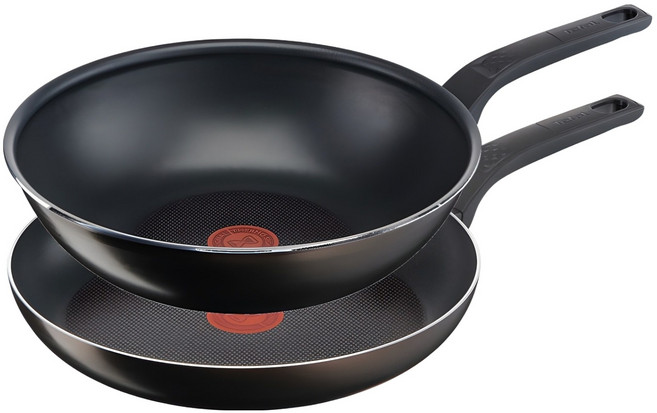 테팔 티타늄 1X 액티쿡 프라이팬 + 볶음팬 세트, 블랙커피, 프라이팬 (28cm) + 볶음팬 (28cm), 1세트