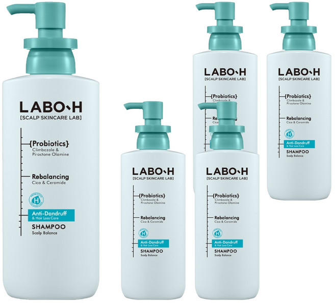 LABO-H 頭皮護理弱酸性洗髮精, 5瓶, 400ml