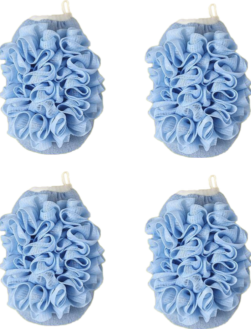 원이네 목욕 샤워글러브, 라이트블루, 1개입, 4개