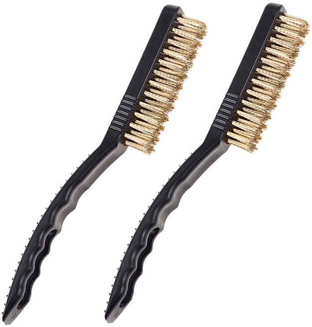 코멧 홈 손잡이가 편한 철 브러쉬, 블랙, 2개