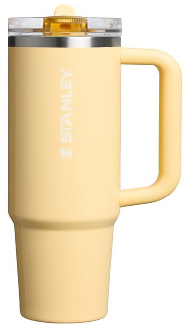 STANLEY 台灣公司貨 防漏吸管隨手杯, 880ml, 晨曦黃, 1個