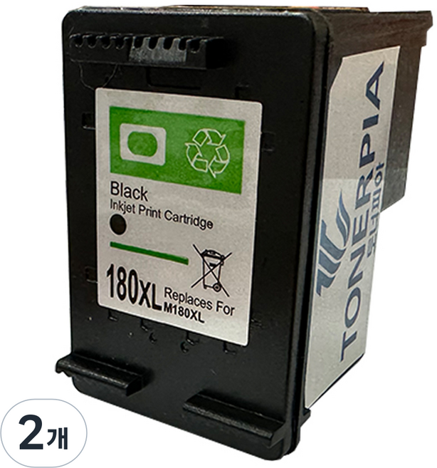 토너피아 삼성 호환 500매 대용량 비정품 잉크 INK-M180XL, 검정, 2개