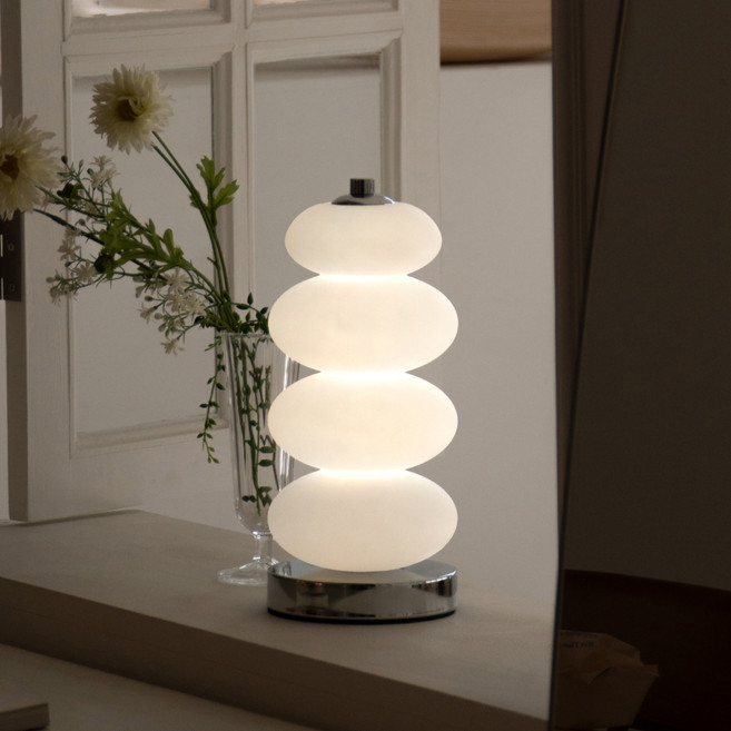 레나에너지 온둘라 LED 3색상 밝기조절 단스탠드, 화이트