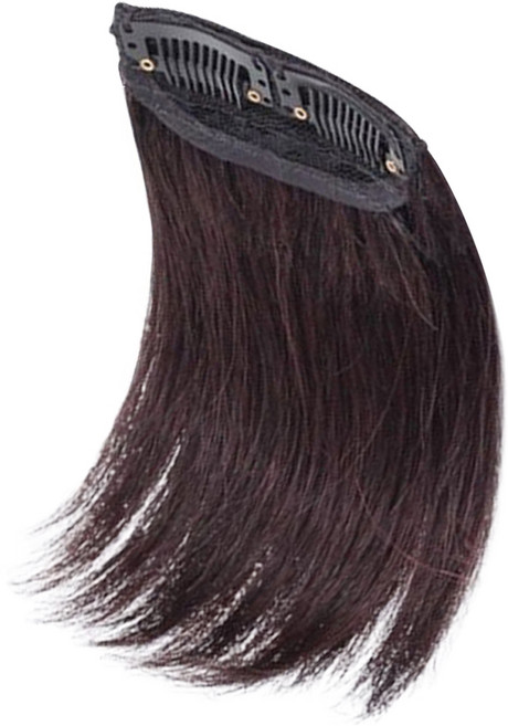 一片式自然隱形蓬鬆墊髮片 加寬款, 1片, 深棕色