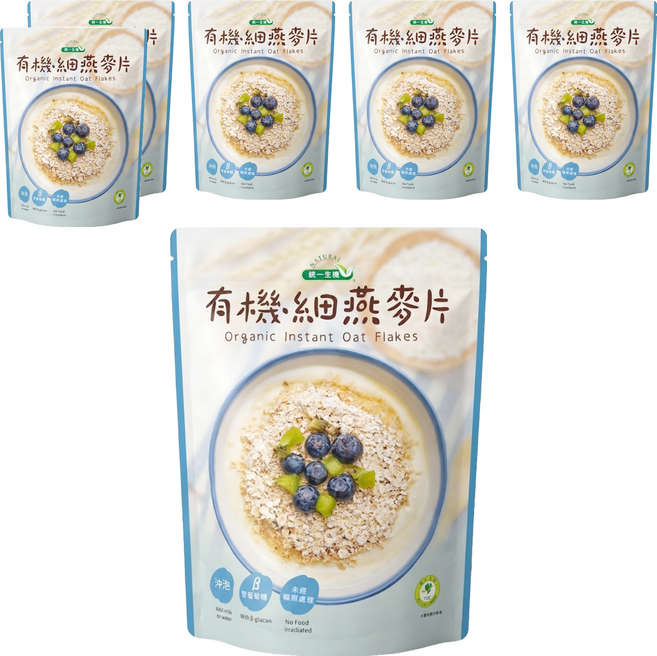 統一生機 有機細燕麥片, 400g, 6包