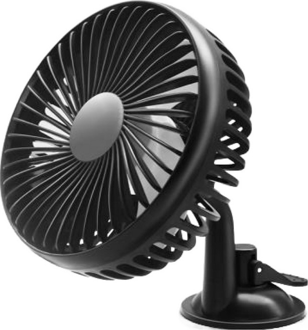 單頭風扇 USB充電 360度循環送風 低噪音 ABS扇葉, 黑色