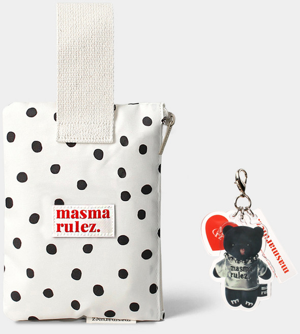 마스마룰즈 여성용 스트랩 파우치 VER 3 + 키링 세트