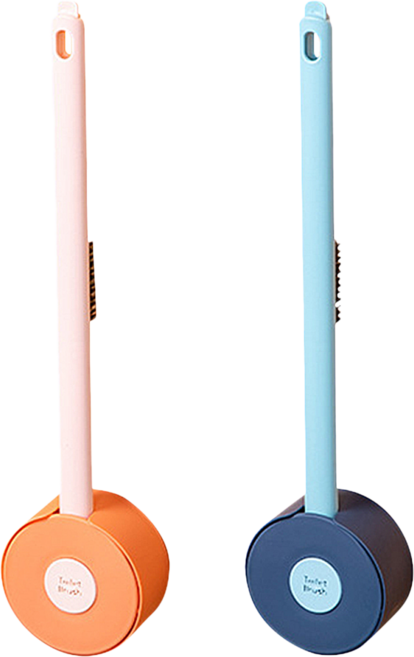 EDISH 壹滴水 圓形壁掛縫隙馬桶刷組 2件組 4.2 x 39cm 500g, 顏色隨機, 1組