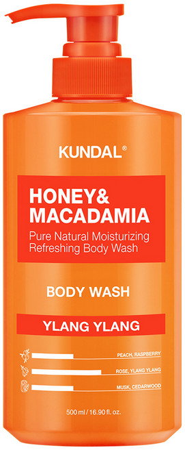 쿤달 허니 앤드 마카다미아 퓨어 바디워시 일랑일랑향, 500ml, 1개