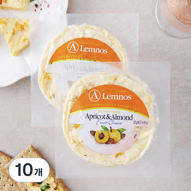 램노스 과일 살구아몬드 치즈, 125g, 1개입, 10개