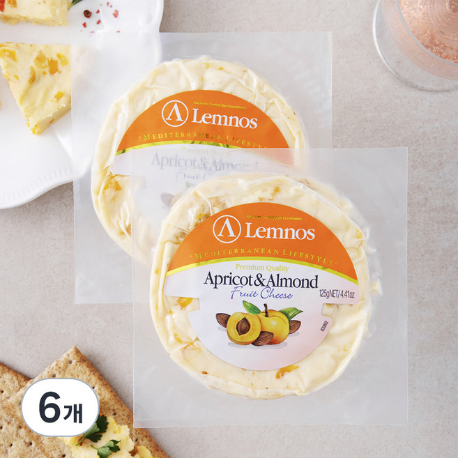 램노스 과일 살구아몬드 치즈, 125g, 1개입, 6개