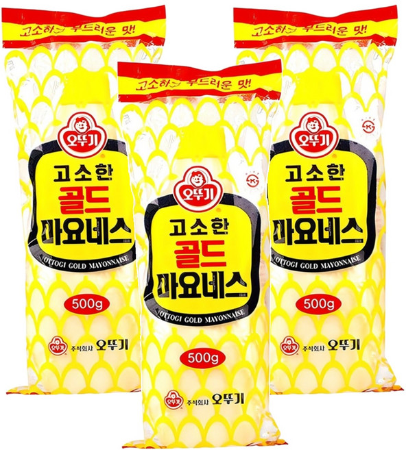 오뚜기 고소한 골드 마요네스, 500g, 3개