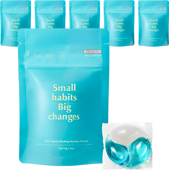 소소이지 이지 캡슐 세탁조 클리너 5p, 75g, 6개