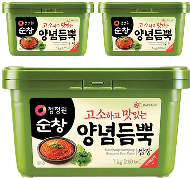 청정원순창 양념듬뿍 쌈장, 1kg, 3개