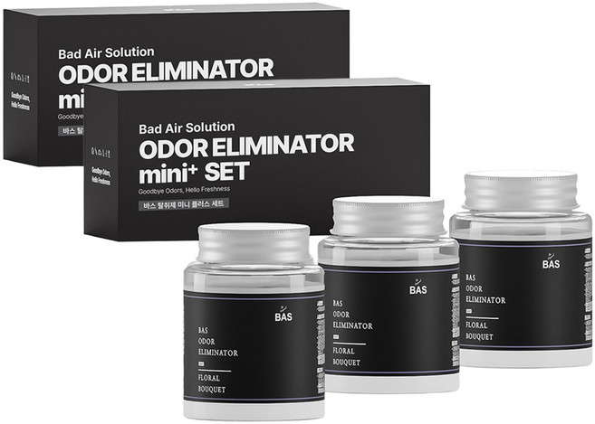 BAS 탈취제 미니 플러스 3p 플로럴부케향, 160g, 2세트
