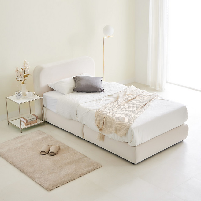 동서가구 스윗 아쿠아패브릭 호텔 침대 프레임 단품 방문설치, 아이보리