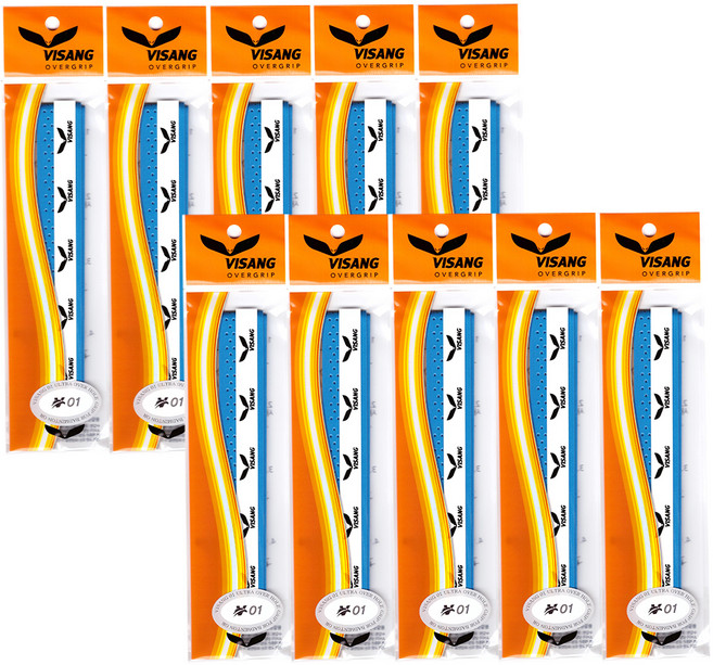 비상 배드민턴 테니스 라켓 오버 그립, 블루, 10개